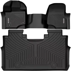 YITAMOTOR Floor Mats Fit for 2015-2025 Ford F-150 Super Cab, Unique Black TPE All-Weather Guard Floor Liner
