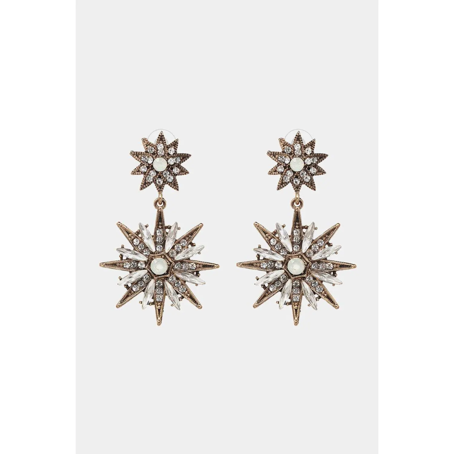 Zinc Alloy Star Shape Dangle Earrings