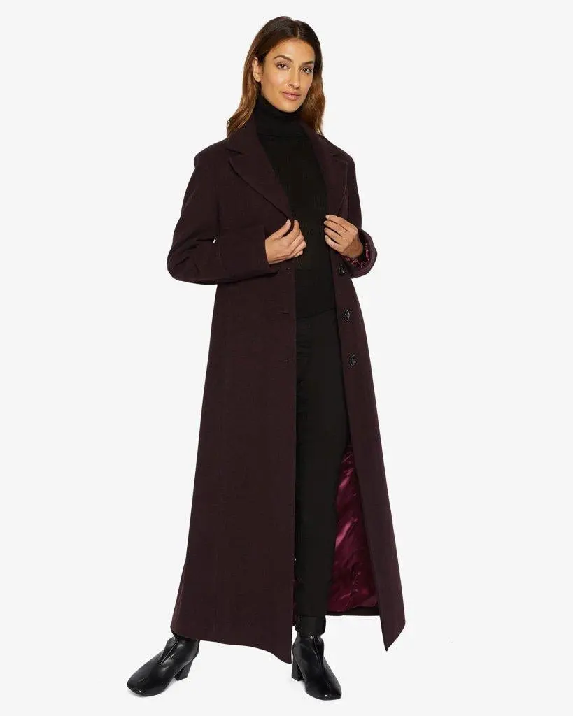 Slim Fit Wool Blend Longline Maxi Coat 1816