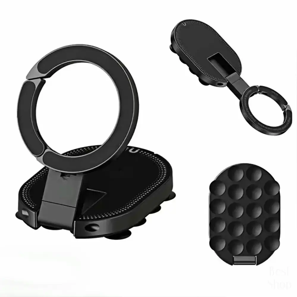 MA39 Magnetic Cell Phone Mount, Suction Cup Desktop-Wall-Glass Stand, Compatible with iPhone Series Smartphones