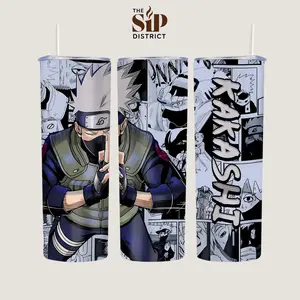 The Sip District.  Kakashi Hatake 20oz 40oz Handle Tumbler – Hidden Leaf Ninja Stainless Steel Travel Mug, Copy Ninja Inspired Cup, Double Wall Thermal Drinkware, Large Iced Coffee Tumbler, Otaku Gift for Anime Fans