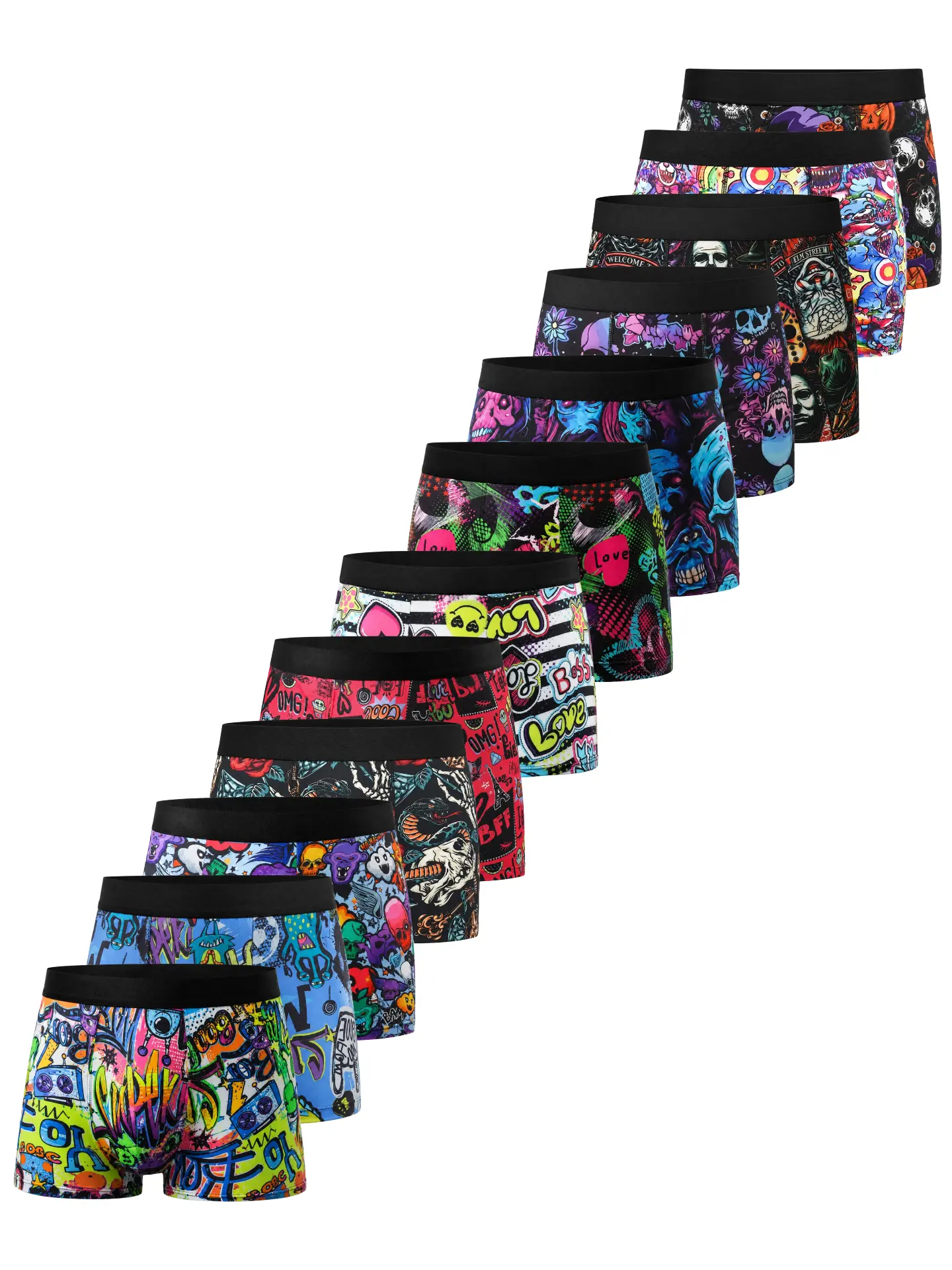 KXLBL Men's Boxer Briefs 12-Pack, Comfortable Breathable Underwear for Daily Wear, Travel and Restocking Your Essentials