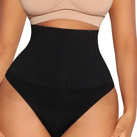 FeelinGirl High Waist Seamless Thong Control Panties Comfortable Panty Shapewear Soft Womenswear Feminine Shapewear Soft Smooth Fit