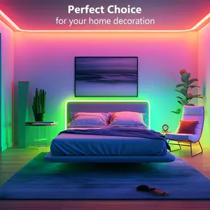 K-[Smart LED Strip Lights] Smart LED Strip Lights, 200ft RGB Light Strip, Adjustable Brightness, App Control, Non-Waterproof, with Infrared Remote with 44 Keys, Built-in Microphone, for Bedroom Party Decoration, Christmas- 53