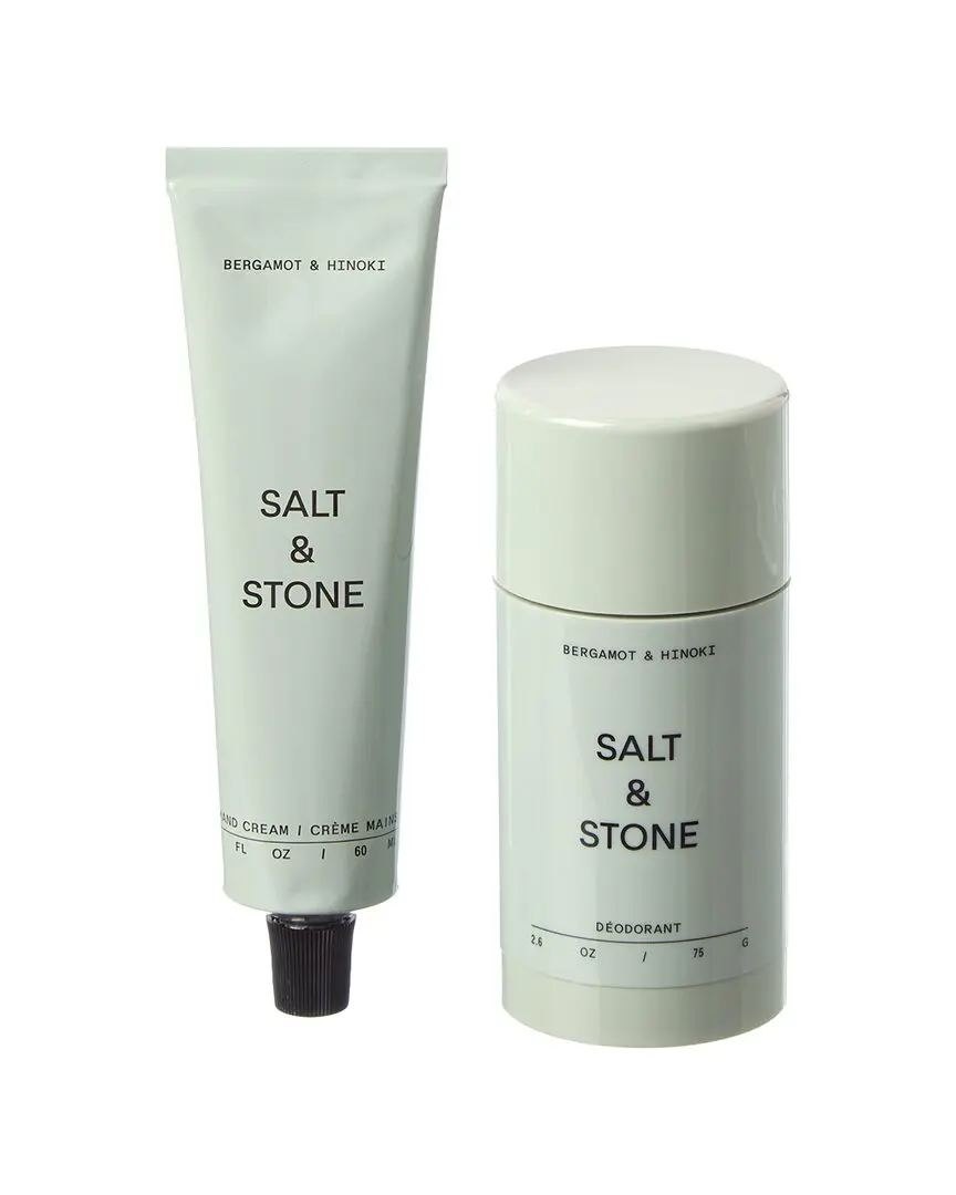 Salt & Stone Unisex 2.6oz 2pc Bergamot & Hinoki Deodorant & Hand Cream Set