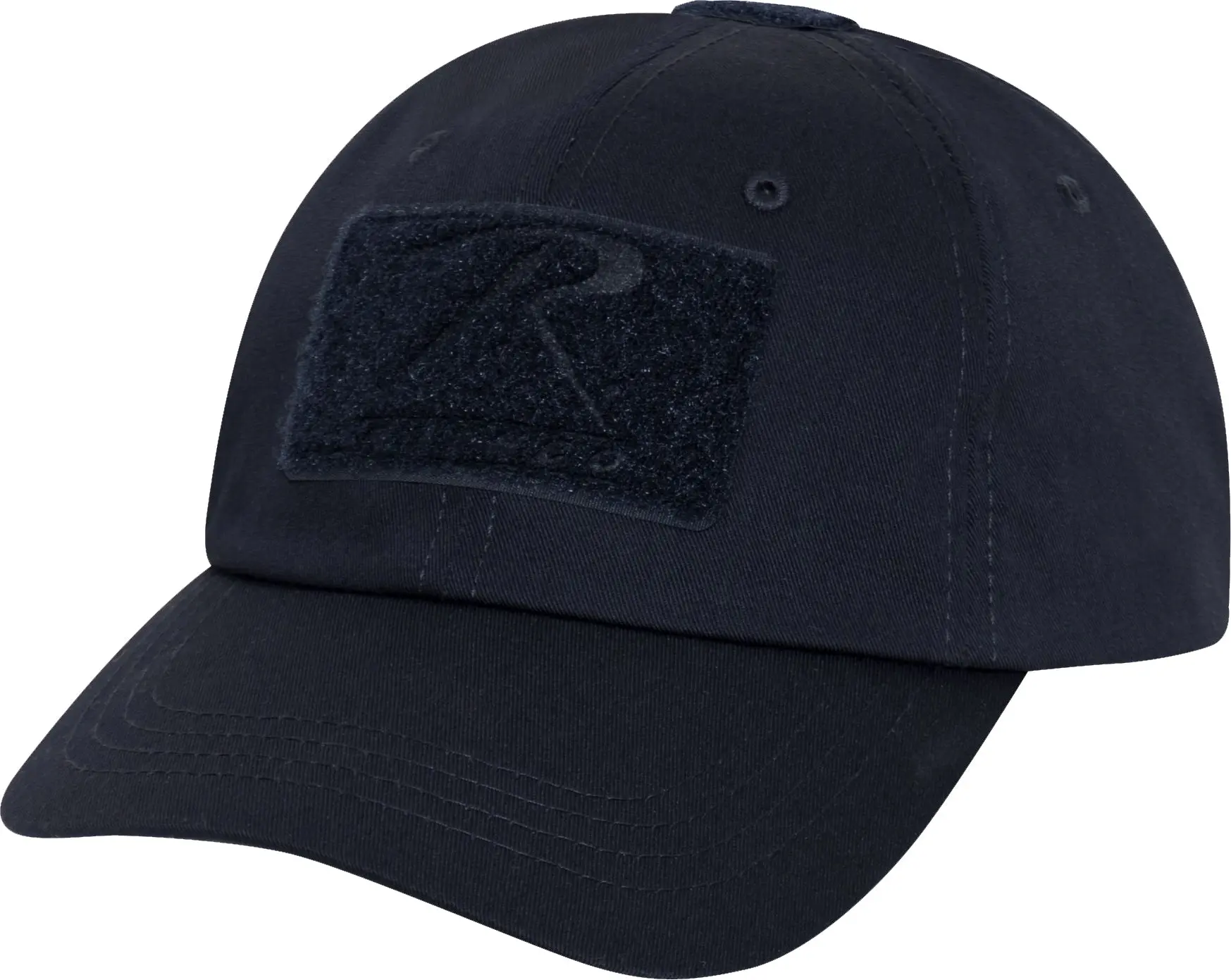 Navy Blue Tactical Hook and Loop Baseball Cap - Unstructured, Breathable Hat, Durable Hat, Lightweight, Unisex Fit, Adjustable Strap, Fashion Accessory with Front Loop Field and Cooling Holes