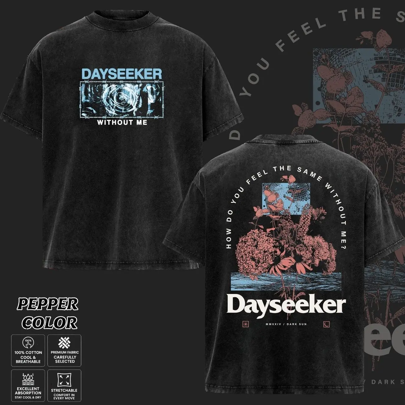 Dayseeker Band T-Shirt , Post-Hardcore Graphic Tee, Melodic Metalcore Alternative Rock Shirt, Emotional Dark Aesthetic Band Merch, Heavy Modern Rock Graphic T-Shirt, Gift for Music Lovers, Merch for Men & Women K8H