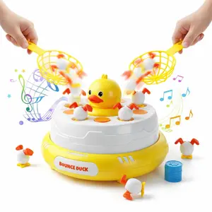 Bounce & Catch Duck Game – Funny Action Board Game for Kids, 2-Player Toy with Nets, Perfect Christmas Gift