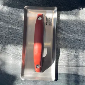 MARSHALLTOWN Side Up Float Stainless Steel Hand Float with DuraSoft Handle for Concrete Smoothing and Color Hardeners