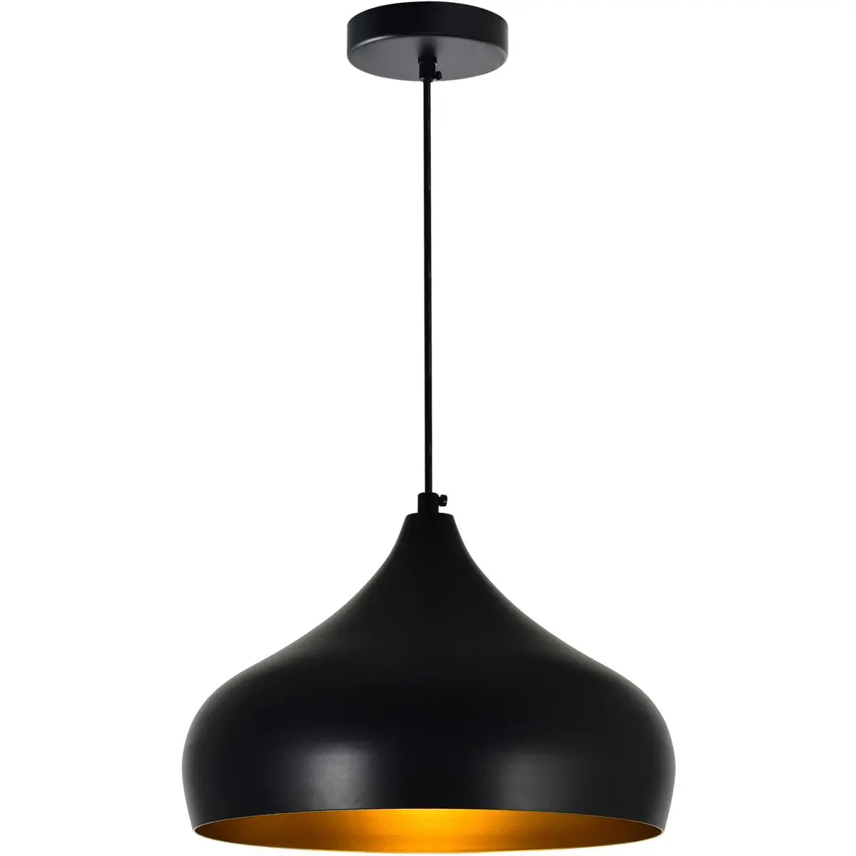 CWI Lighting Dynamic 1 Light 16 inch Black Down Pendant Ceiling Light 9633P16-1-101