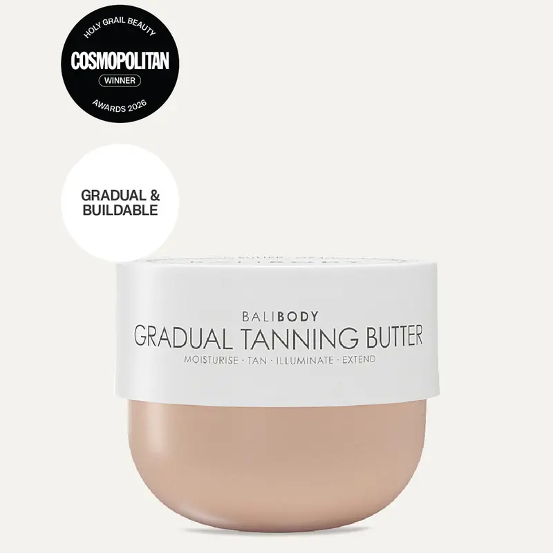 Bali Body | Gradual Tanning Butter - Gradual Self Tanner & Tanning Lotion for Face & Body, Hydrating Daily Moisturizer, Streak-Free Buildable Tan for All Skin Types Including Sensitive Skin, Vegan & Cruelty-Free