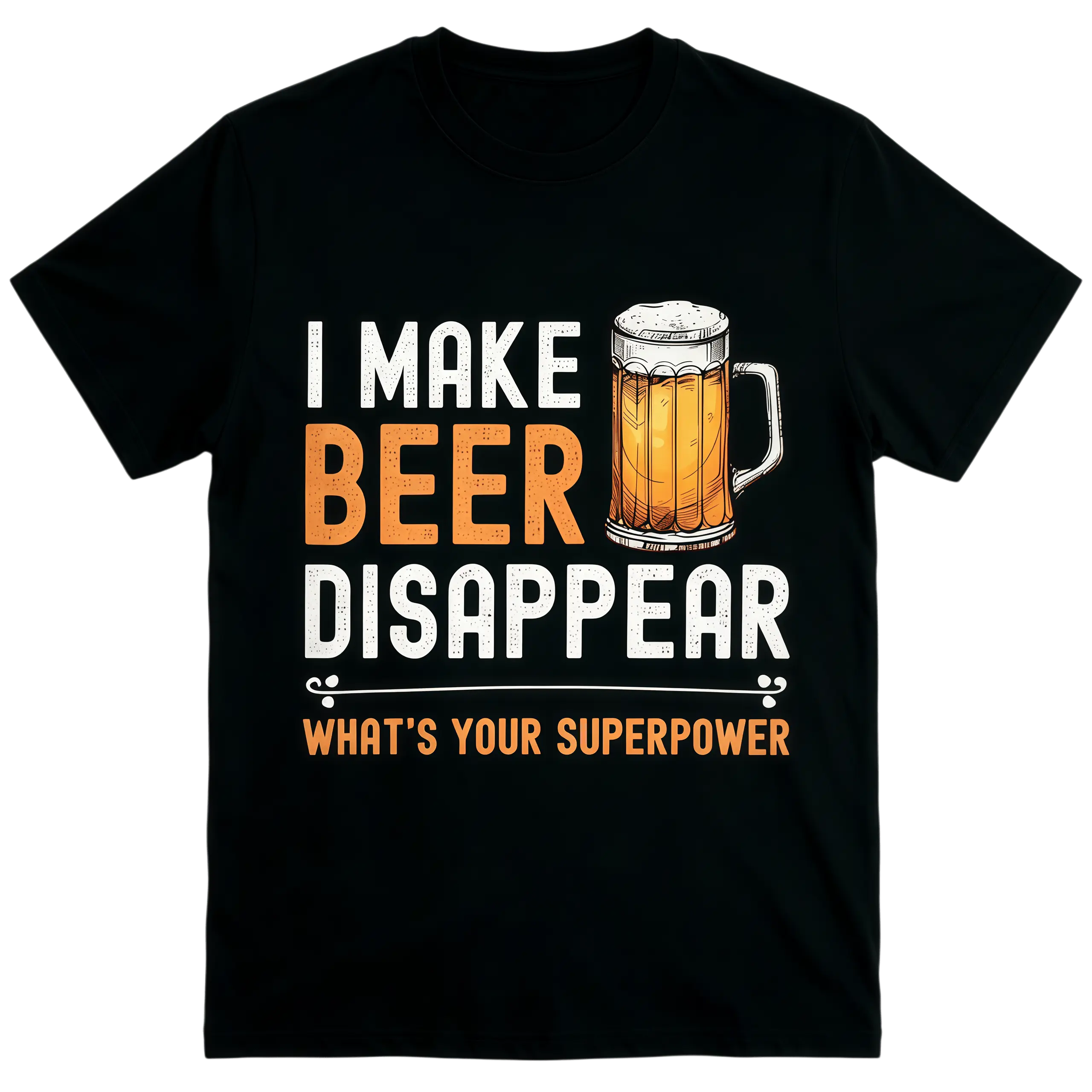 I Made Beer Disappear Printed T-Shirt, Unisex Casual Short Sleeve Summer T-Shirt, Cotton Graphic Tees, Graphic Tees, Summer Outfits, Beach T Shirt