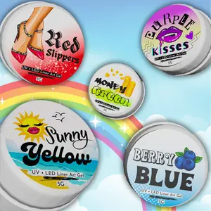 Color Your World PRIMARY Collection Nail Gel Liners 5G Intense Pigmentation One Coat Coverage UV LED Cure