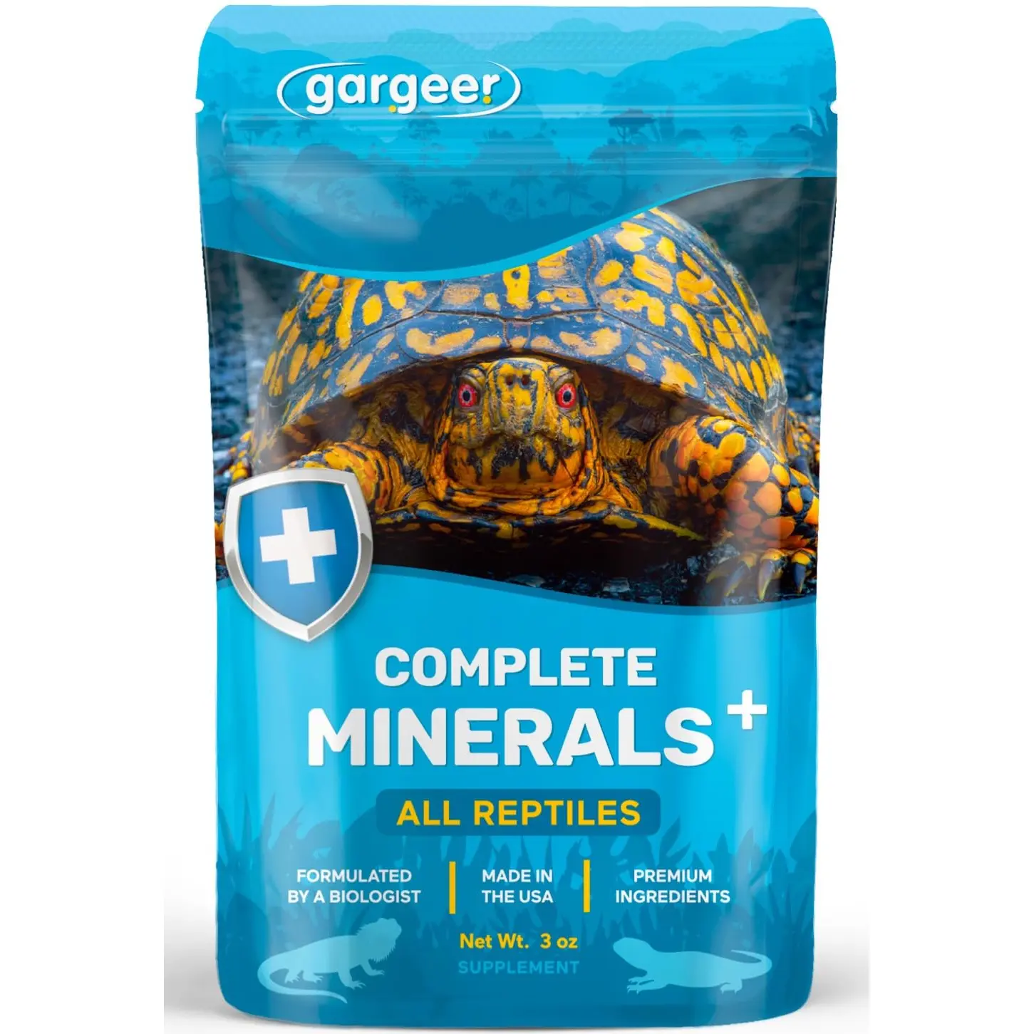 Gargeer 3oz All Reptiles Minerals Supplement. Muscle Support, Made in USA