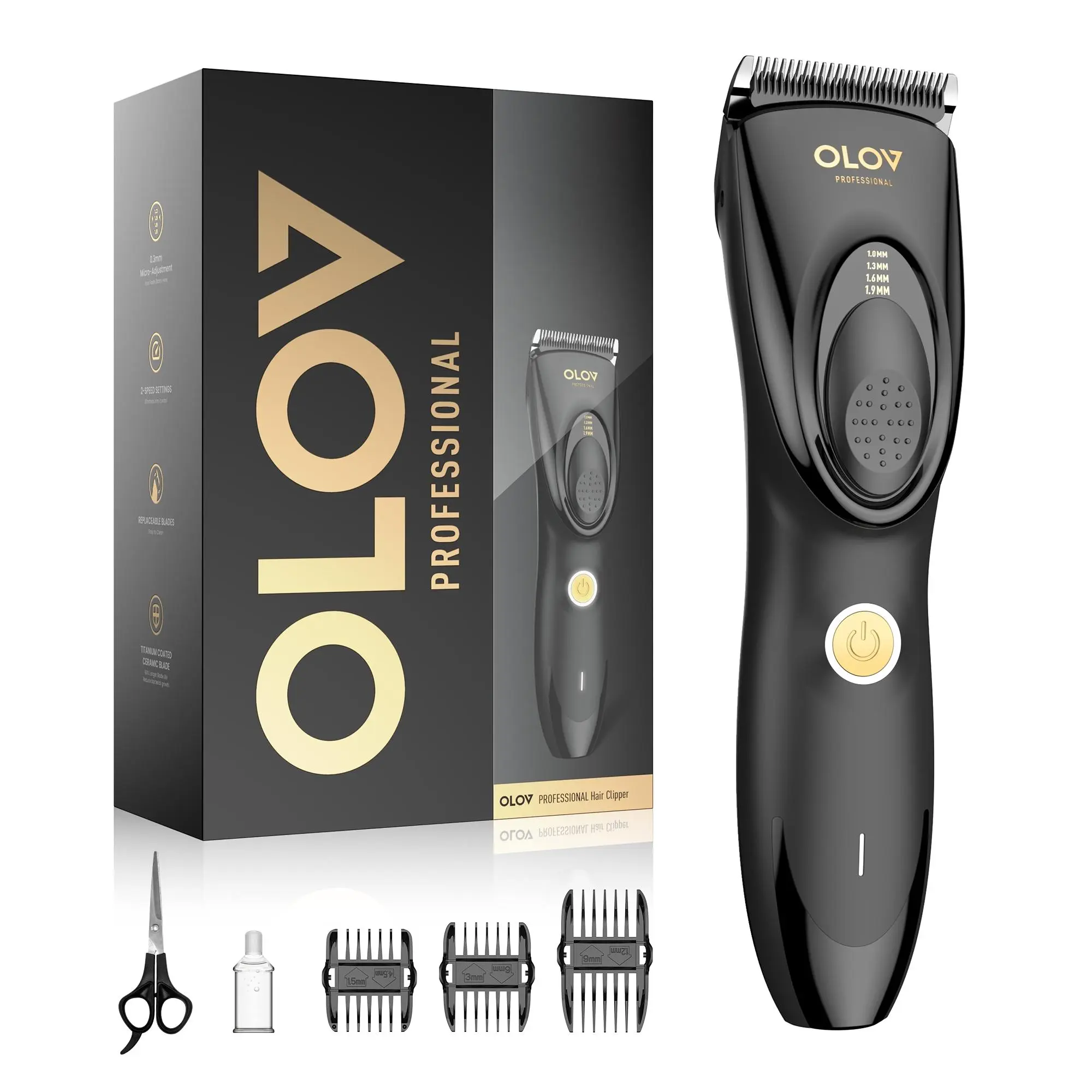 Cordless Rechargeable Hair Clipper & Trimmer - 4 Length Adjustable, Removable Batteries, Cells for Men Daily Care, Home Haircutting, Hair Styling