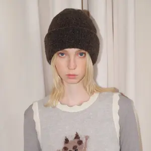 lightweight 30% wool wool hat for men and women in autumn and winter, double layered seamless thickened knitted hat