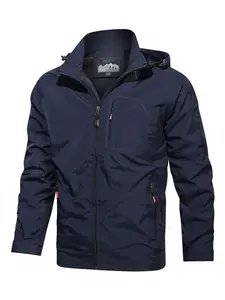 Men's Spring Summer Outdoor Workwear Jacket, Slim Fit, Long Sleeve, Waterproof Mesh Lining, Breathable, Casual Lightweight Jacket, Casual Versatile Commute Sports Top, Outdoor Coat