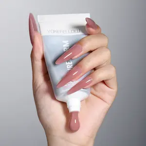 YOKEFELLOW PUREFORM Extension Gel HEMA-Free TPO-Free TMPTA-Free Safe Formula Nail Extension Gel 50g/1.76oz Long Lasting Poly Extension Nail Gel Profession Nail Gel Polish Use with Nail Molds Nail Art Design Manicure Gifts for Women PF05 Smoky Rose