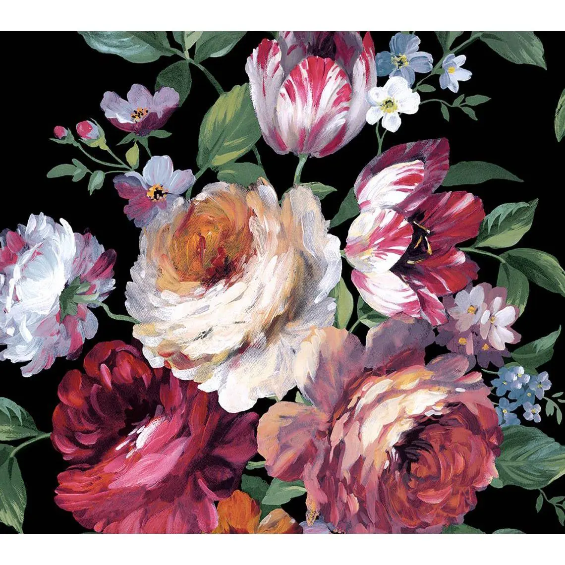 NextWall Large Bouquet Floral Peel and Stick Wallpaper NextWall Large Bouquet Floral Peel and Stick Wallpaper