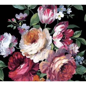 NextWall Large Bouquet Floral Peel and Stick Wallpaper