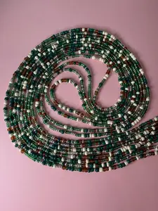 Emerald Goddess Waist Beads - Handcrafted Beaded Design