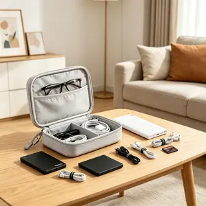 Digital Accessories Storage Bag Multi-Layer Power Supply Hard Disk Protection Covers Power Bank U Disk Shield Earphone Dustproof Data Cable