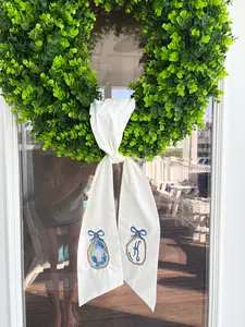 White Wreath Sash with Add Ons