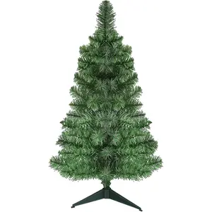 3Ft Premium Artificial Small Mini Christmas Tree for Tabletop,Home, Office, Indoor and Outdoor Decor,Holiday Decoration,Easy Assembly Metal Hinges & Foldable Base 160 Branch Tips Green Tree