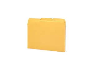 Smead 12234 File Folders, 1/3 Cut, Reinforced Top Tab, Letter, Goldenrod, 100/Box