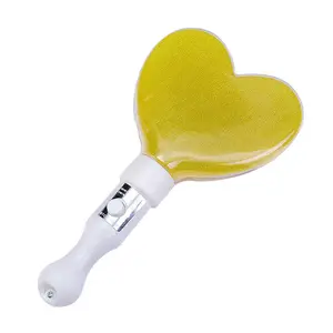 6 PCS Heart Shaped LED Glow Sticks, Multicolor Flashing Love Light Up Wands for Celebrations & Events
