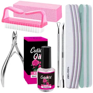Nail Files and Buffers, Manicure Tools Nail Care Kit with Nail File, Nail Buffer Block, Cuticle Care for Women with Nippers, Pusher Peeler.Cuticle Oil and Nail Prep Kit.