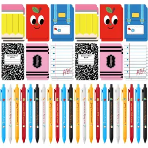 48 count Teacher Appreciation Gifts Bulk - 24 Set Teacher Notebook and Pen with Inspirational Quote, Small Pocket Notepad Journal Ballpoint Pen for Thank You  Women Men Adult Office Supplies