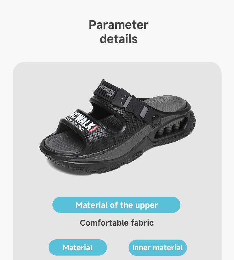 One-Step Slip-On Slippers Can Be Used As Sandals Indoor Outdoor Air Cushion Shock Absorption Comfortable Non-Slip Lightweight Quick-Drying for Men & Women