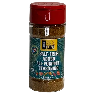 Bodega Flava Latin Seasonings Organic Salt-Free Puerto Rican Adobo Seasoning 4 oz jar