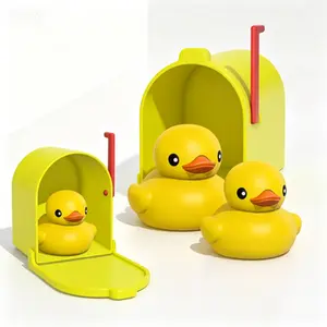 2 Pcs Cruise Ship Door Decor, Magnetic Wall Mount Mailbox for Cabin Door, Cute Cruise Duck Gift for Duck Hunting Game, Interactive Toy for Lovers, Reusable Yellow Decoration