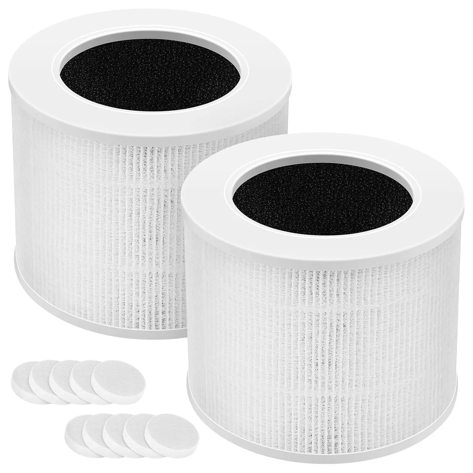 2 Pack Core Mini Filter H13 True HEPA Filters for LEVOIT Core Mini Core Mini-P Air Purifier Replacement Filter 3-in-1 HEPA, High-Efficiency Activated Carbon, Replace Part Core Mini-RF Hepa Filter Replacements