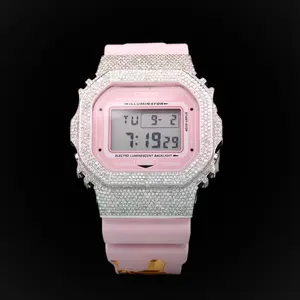 G-Shock DW5600VT Ice-Cream Dial 4.70 CTW Diamond Iced Out Watch