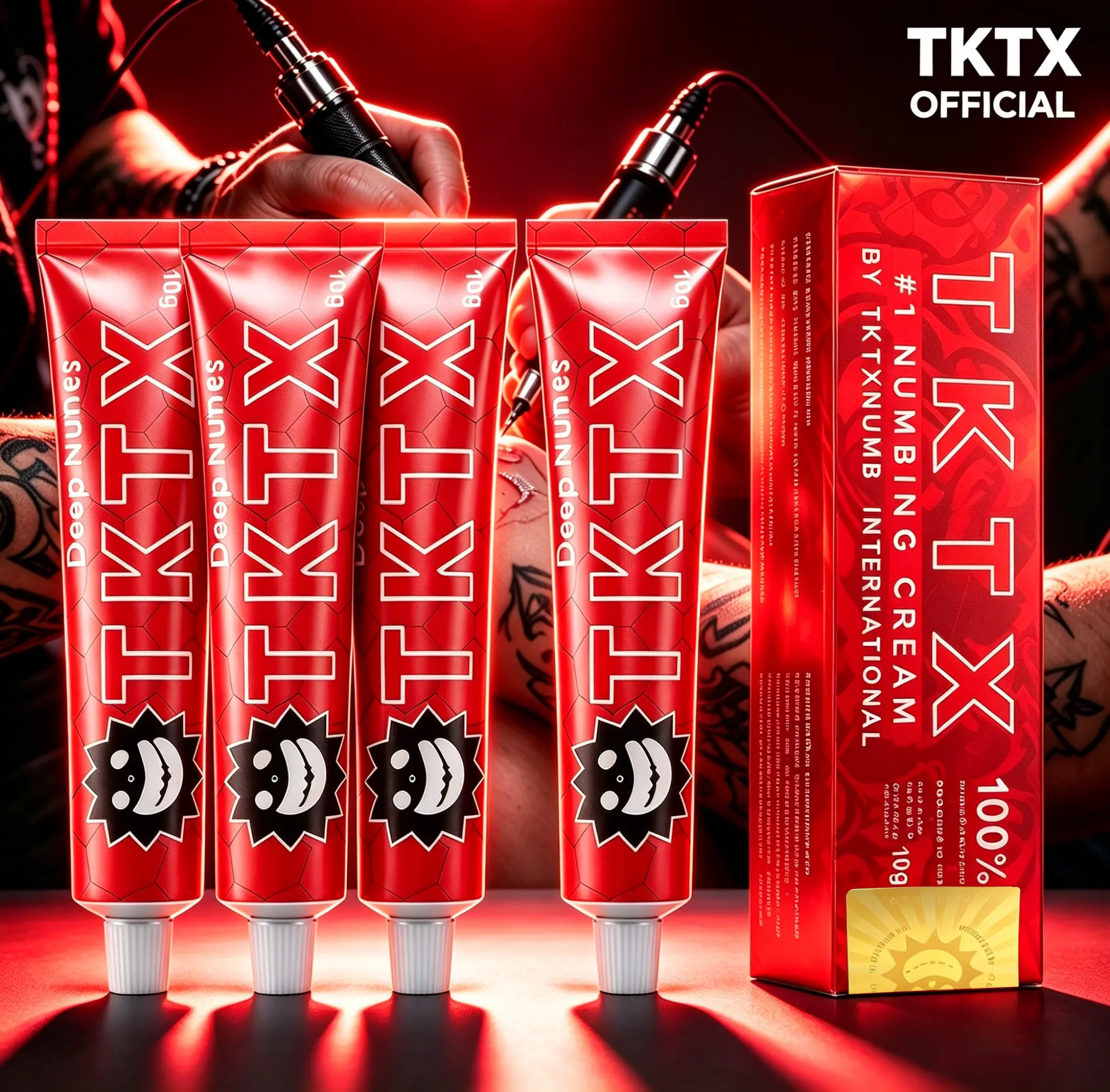 TKTX Red 99.99% Max Strength Tattoo Care Cream | Comfort Experience for Tattoos, Piercings & Laser Skincare | Long Lasting Support For Art Procedures