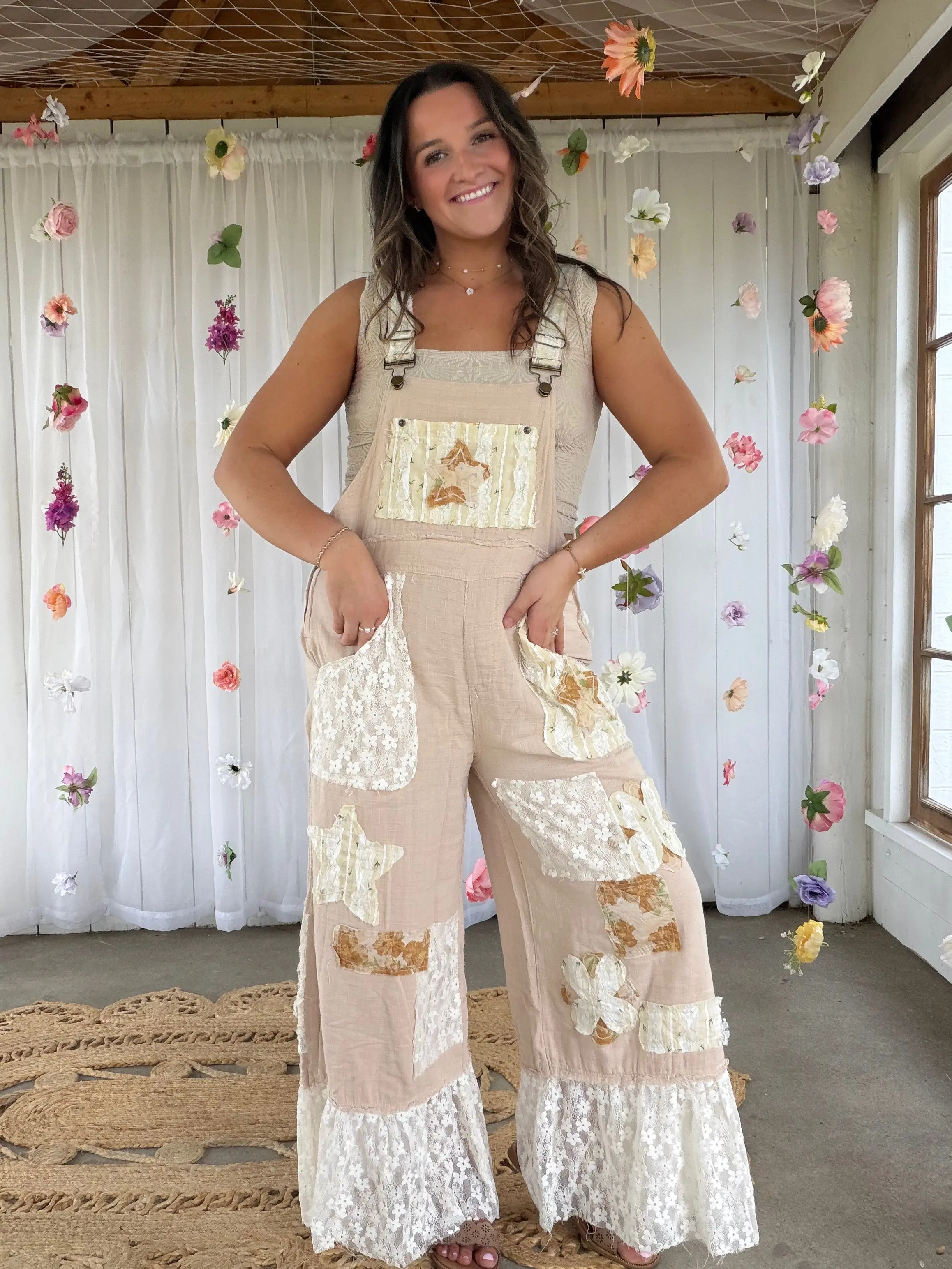 The Midnight Gaze Overalls - TAN