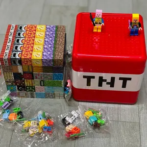 Tnt Storage Box Bucket Set My Magnetic World Block DIY Building Magnetic Toy Construction Magnet Blocks, Kids Educational Playset Bricks