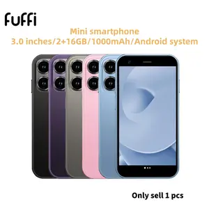 FUFFi Mini Smartphone, 3.0-inch screen, 2GB RAM+16GB ROM, 3G network, 0.3MP+2MP camera, stylish palm phone, 1000mAh battery Android 8.1