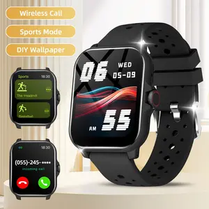 Low-power smart sports call watch, Digital smart watch, voice assistant, wireless call, message reminder, multiple sports modes, pedometer, alarm/water reminder, music playback, large-capacity battery, camera remote, birthday gift for kids