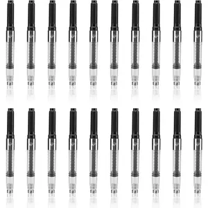 20 count Refillable Universal Fountain Pen Ink Converter Screw-in Style, International Fountain Pen Ink  Converter, Standard Ink Converter Tool Fit for  Pens (Caliber 2.6 mm) (20)