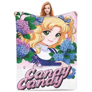 Girl Candy Candy Blanket Soft Flannel Blanket Suitable For Sofa Beds Living Rooms Candy Candy Girl Blanket Birthday Gifts Gift Girl Home Decoration