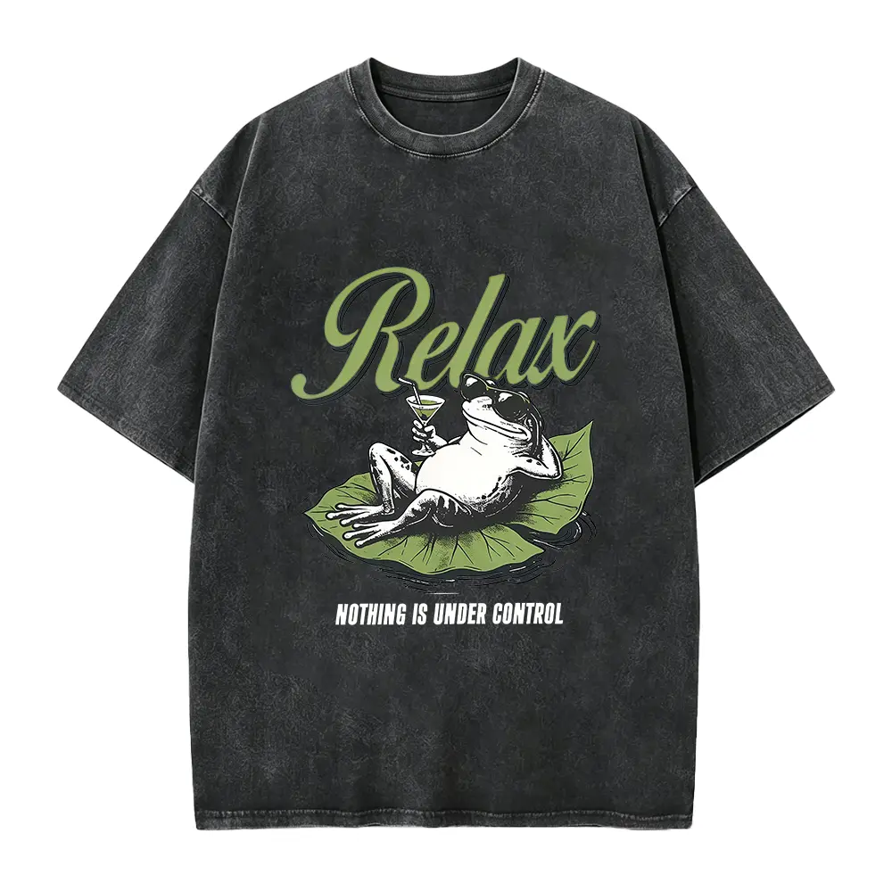 Relax Nothing is Under Control Shirt, Summer Frog Tshirt, Sarcastic Humor Shirt, Funny Meme Shirt, Funny Anxiety T-Shirts