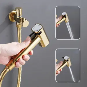 Handheld Sink Spray Set Copper Valve Core Self-Cleaning Shower Head Modern Bathroom Personal Hygiene Metal Material Elastic Tube
