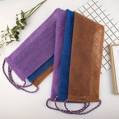 African Net Long Net Bath Exfoliating Shower Cloth, Lightweight Reusable Body Scrubber Exfoliating Tool Exfoliating Net Sponges for Daily Use & Seasonal Celebrations Exfoliating Net Loofah, Exfoliating Bath Washcloth