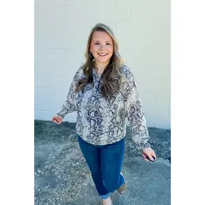 Watch Out Now Snake Print Top
