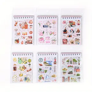 108 Life Notes Sticker Book Themes of Plants and Flowers, Food and Desserts, Seaside Towns, Fruits, and Picnics with Washi and PET Dual Material, Waterproof and Self-Adhesive DIY Journal Base Decoration Scrapbook Materials Stickers.