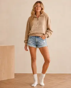 WILD BOOT-STITCH HALF ZIP PULLOVER *Final Sale*